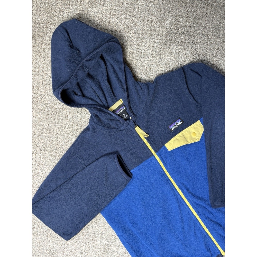 Patagonia Kids Micro D Snap-T Fleece Jacket Size XS 5/6 Unisex Blue Full Zip